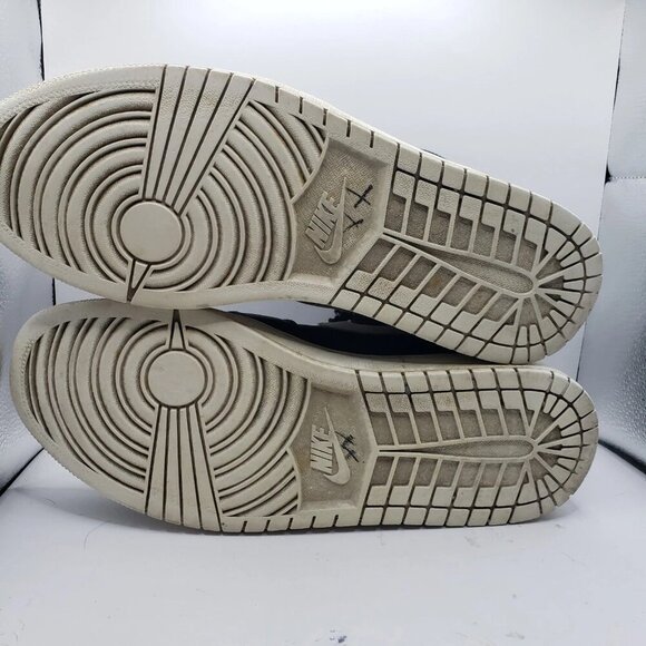 Nike Air Jordan 1 Sneaker Mid Black White 554724-038 US 13 (Pre-owned/No Box) - Picture 6 of 9